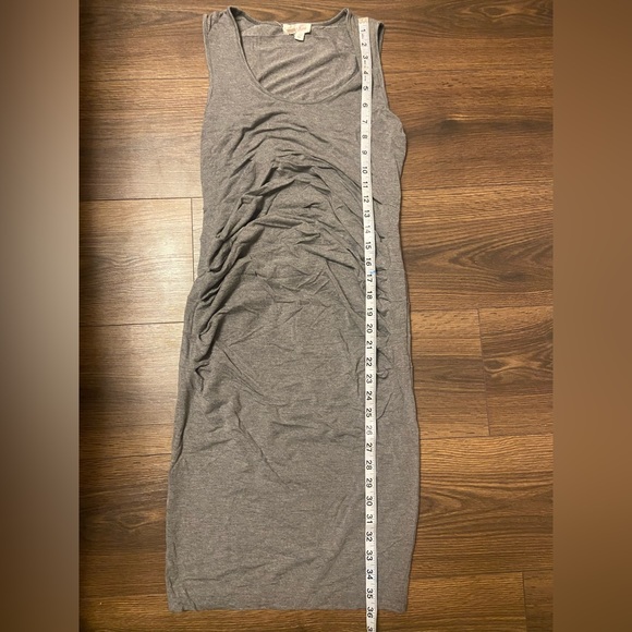 Ingrid & Isabel maternity midi tank dress Sz:XS excellent condition gray - Picture 10 of 11